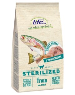 Сухой корм для кошек Adult Sterilized Trout форель для стерилизованных 1 5 кг Lifecat