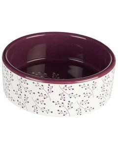 Одинарная миска для кошек керамика белый фиолетовый 0 3 л Trixie