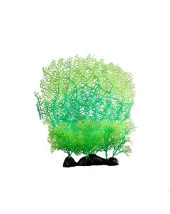 Растение искусственное аквариумное светящееся 23 см зелёное Пижон аква
