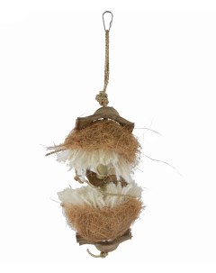 Игрушка домик для птиц кокосовая причуда кокос дерево 37 см Fauna international
