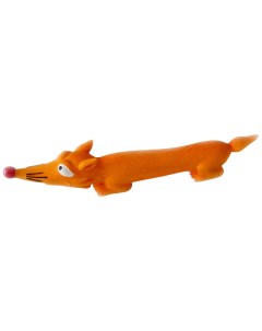 Игрушка пищалка для собак Лиса длинная с пищалкой оранжевый 25 см N1