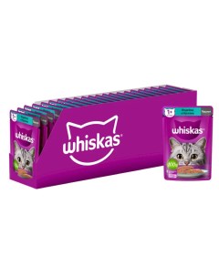 Влажный корм для кошек с индейкой и кроликом 24 шт по 75 г Whiskas