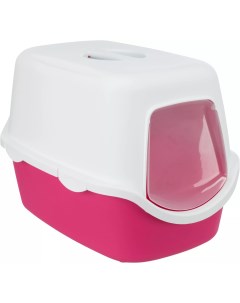 Туалет для кошек Vico прямоугольный розовый белый 56х40х40 см Trixie