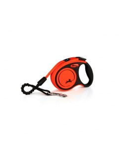 Поводок рулетка для собак Xtreme XS ремень 3 м 15 кг черно оранжевый Flexi