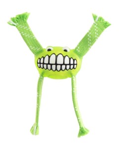 Игрушка пищалка для собак Flossy Grinz S с принтом зубы зеленая 16 5 см Rogz