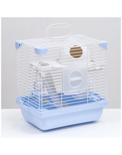 Клетка для грызунов укомплектованная 27 х 19 х 28 см голубая Пижон