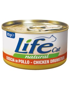 Консервы для кошек Natural курица в бульоне 12шт по 85г Lifecat