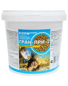 Корм ГРАН ПРИ 2 для прудовых и крупных аквариумных рыб разных видов гранулы 600 г Зоомир