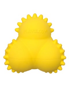 Игрушка для щенков Squeaky Bounce Ball хрустящий жевательный мяч курица желтый Playology