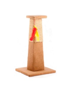 Когтеточка столбик для кошек 2 Пирамида 31х31х55 см ковролин сизаль Вака