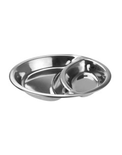 Одинарная миска для собак металл серебристый 0 24 л Lilli pet