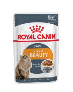 Влажный корм для кошек Intense Beauty для кожи и шерсти в соусе 24шт по 85 г Royal canin