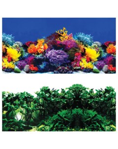 Фон Обитатели рифа Джунгли для акариумов 40 х80 см Laguna