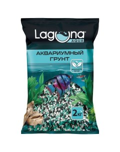 Грунт для аквариума мраморная крошка синий 5 10мм 2кг Laguna