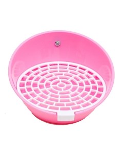 Туалет круглый для грызунов 25 х 23 5 х 12 см розовый Пижон