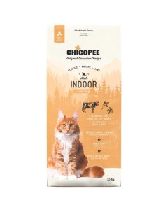 Сухой корм для кошек CNL Cat Adult Indoor говядина 15кг Chicopee