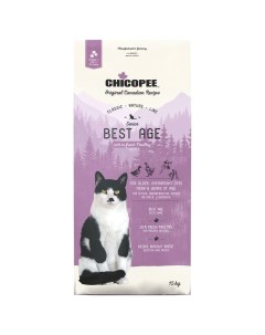 Сухой корм для кошек CNL Cat Senior Best Age для пожилых с птицей 15 кг Chicopee