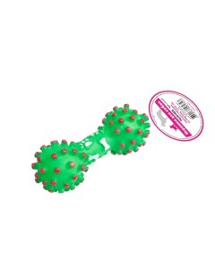 Игрушка пищалка для собак зеленый 12 см 1 шт Pet universe