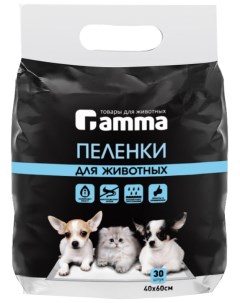 Пеленки для кошек и собак одноразовые 60 x 40 см 30 шт Gamma