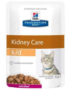 Влажный корм для кошек Prescription Diet k d Kidney Care говядина 85г Hill`s