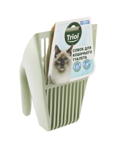 Совок ковш оливковый для кошачьего туалета Триол
