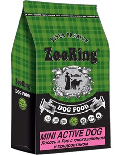 Сухой корм для собак Mini Activ Dog лосось рис 10кг Zooring