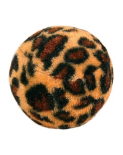 Набор мячиков для кошек Леопард пластик плюш коричневый 3 5 см 4 шт Trixie