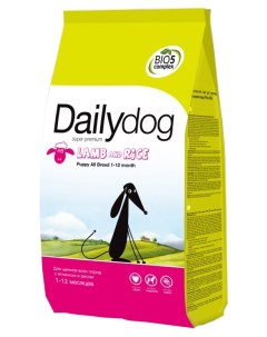 Сухой корм для щенков Puppy All Breed любых пород ягненок и рис 20кг Dailydog