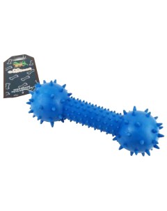 Игрушка для собак Импортные товары хозтовары Гантель с шипами с бубенчиком синий 14 см Nobrand