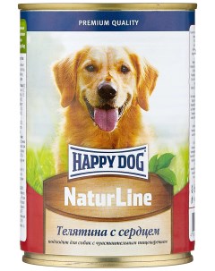 Консервы для собак Natur Line паштет с телятиной и сердцем 20 шт по 410 г Happy dog