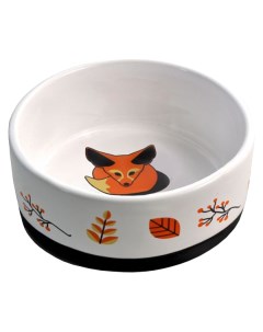 Одинарная миска для кошек и собак керамика белый 0 45 л Триол