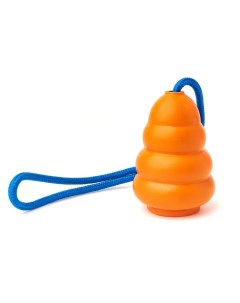 Игрушка для собак Конг с канатом 30 см оранжевая Играй гуляй