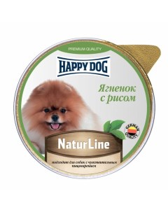 Влажный корм для собак Natur Line ягненок с рисом паштет 10шт по 125г Happy dog
