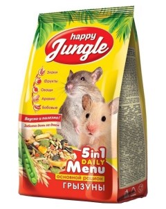 Сухой корм для грызунов универсальный 350 г Happy jungle