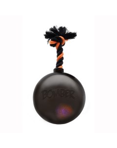 Апорт для собак Bomber мяч светящийся с ручкой черный 17 см Hagen