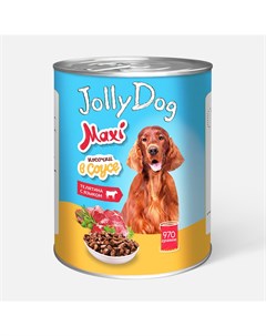 Влажный корм для собак Jolly Dog телятина с языком 970 г Зоогурман