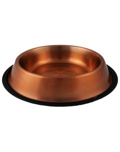 Одинарная миска для собак металл коричневый оранжевый 0 9 л Ankur