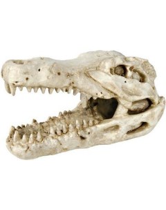 Грот для аквариума Crocodile Skull Череп крокодила 14cм полиэфирная смола 7х14х8см Trixie