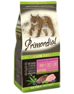 Сухой корм для котят Natural instinct Grain Free утка индейка 0 4кг Primordial