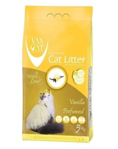 Наполнитель комкующийся для кошачьего туалета с ароматом ванили 5 кг Van cat