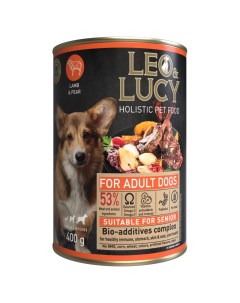 Консервы для собак с ягненком 400 г Leo&lucy