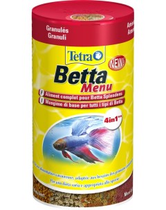 Корм для рыб Betta Menu хлопья гранулы 100 мл Tetra