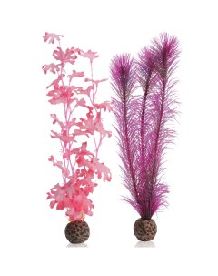 Набор искусственных растений для аквариума Средняя розовая ламинария 30см 2 шт Biorb