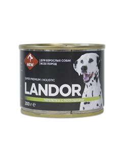 Консервы для собак перепелка и потрошки 200г Landor