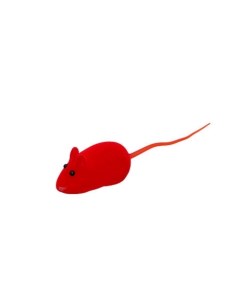Игрушка для кошек Мышь виниловая с пищалкой цветная 6см Nobrand