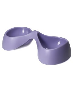 Двойная миска для кошек и собак полипропилен пластик фиолетовый 0 46 л United pets