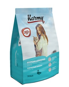 Сухой корм для кошек Hypoallergenic гипоаллергенный утка 0 4кг Karmy