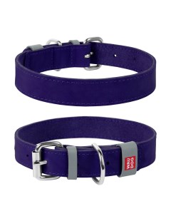 Ошейник для собак Collar CLASSIC кожа фиолетовый обхват шеи 46 60 см Waudog