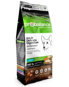 Сухой корм для собак Delicate Digestion профилактика нарушений 15кг Probalance