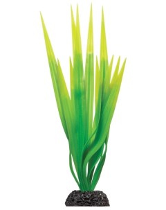 Искусственное растение для аквариума зеленый силикон пластик 8x22 см Laguna